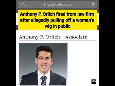 anthony orlich nyc|NYC Lawyer Fired for Pulling Off a Black Womans。